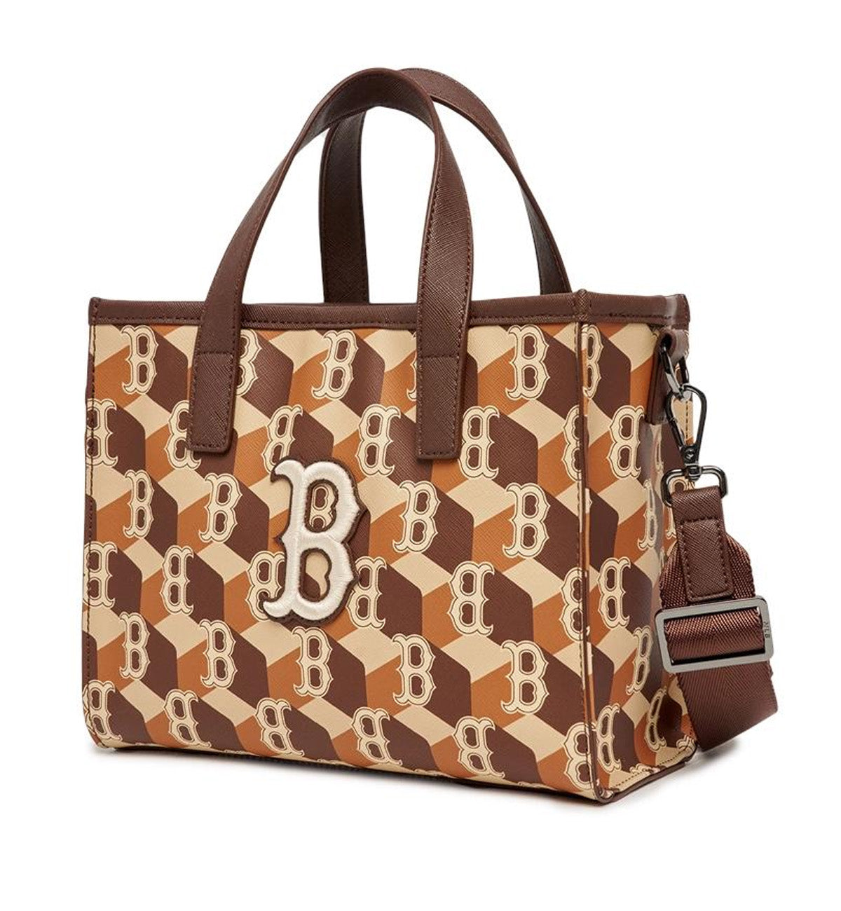 MLB Cube Monogram S Tote Bag Boston Redsox