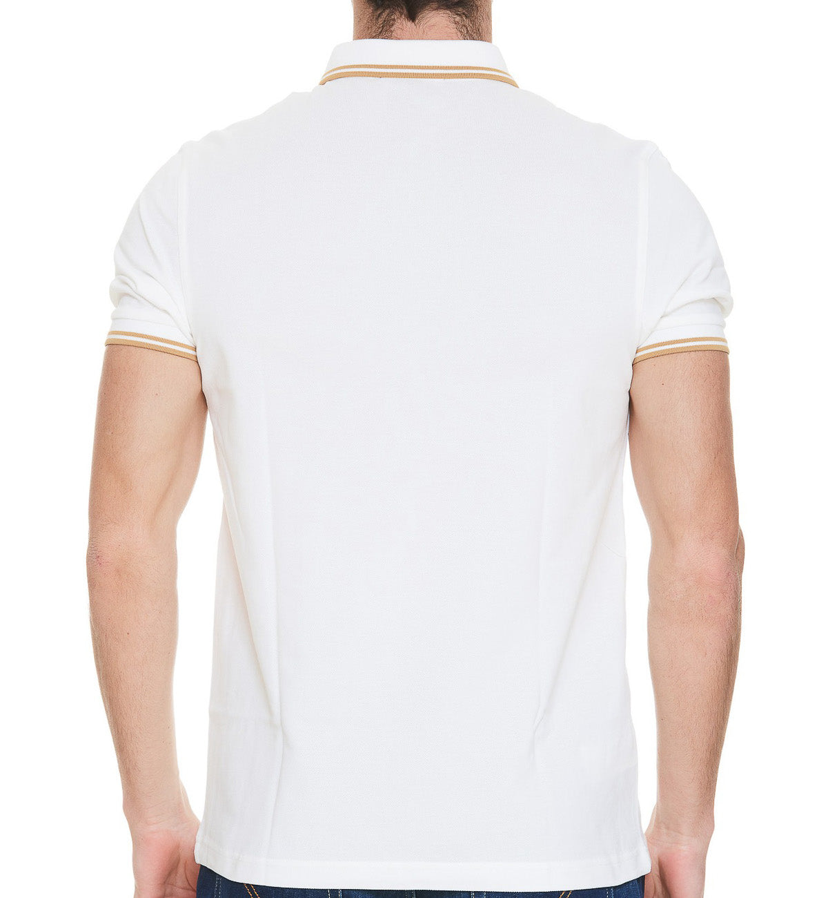 Fred Perry Desert Double Stripe Polo White Shirt