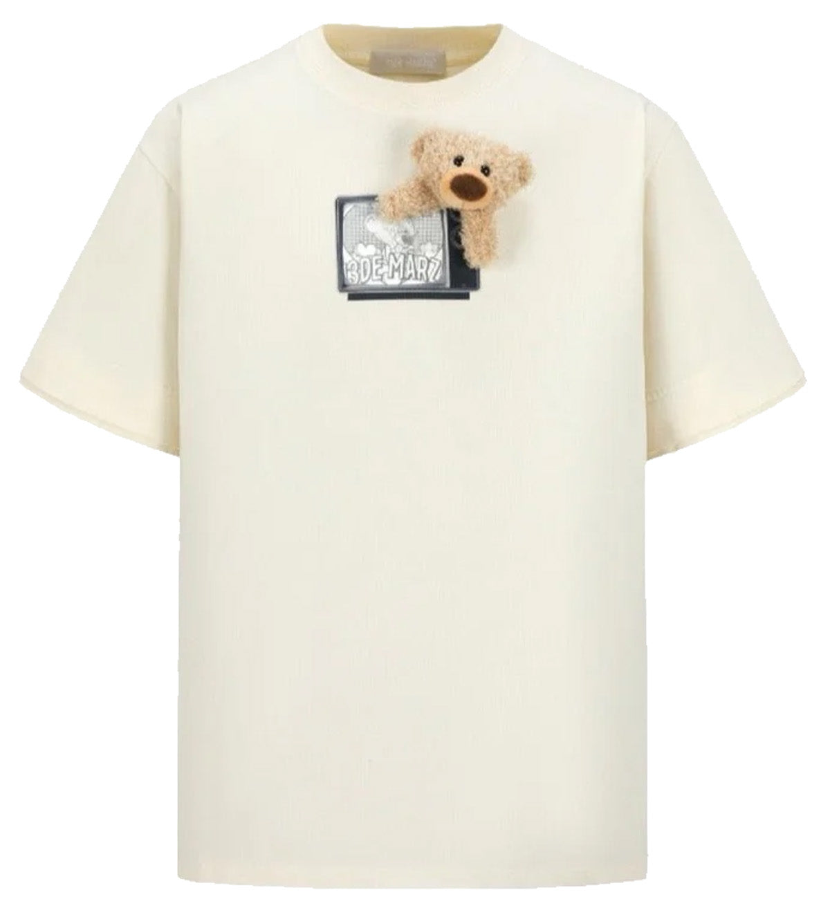 13DE MARZO Holographic TV T-Shirt (Cream)