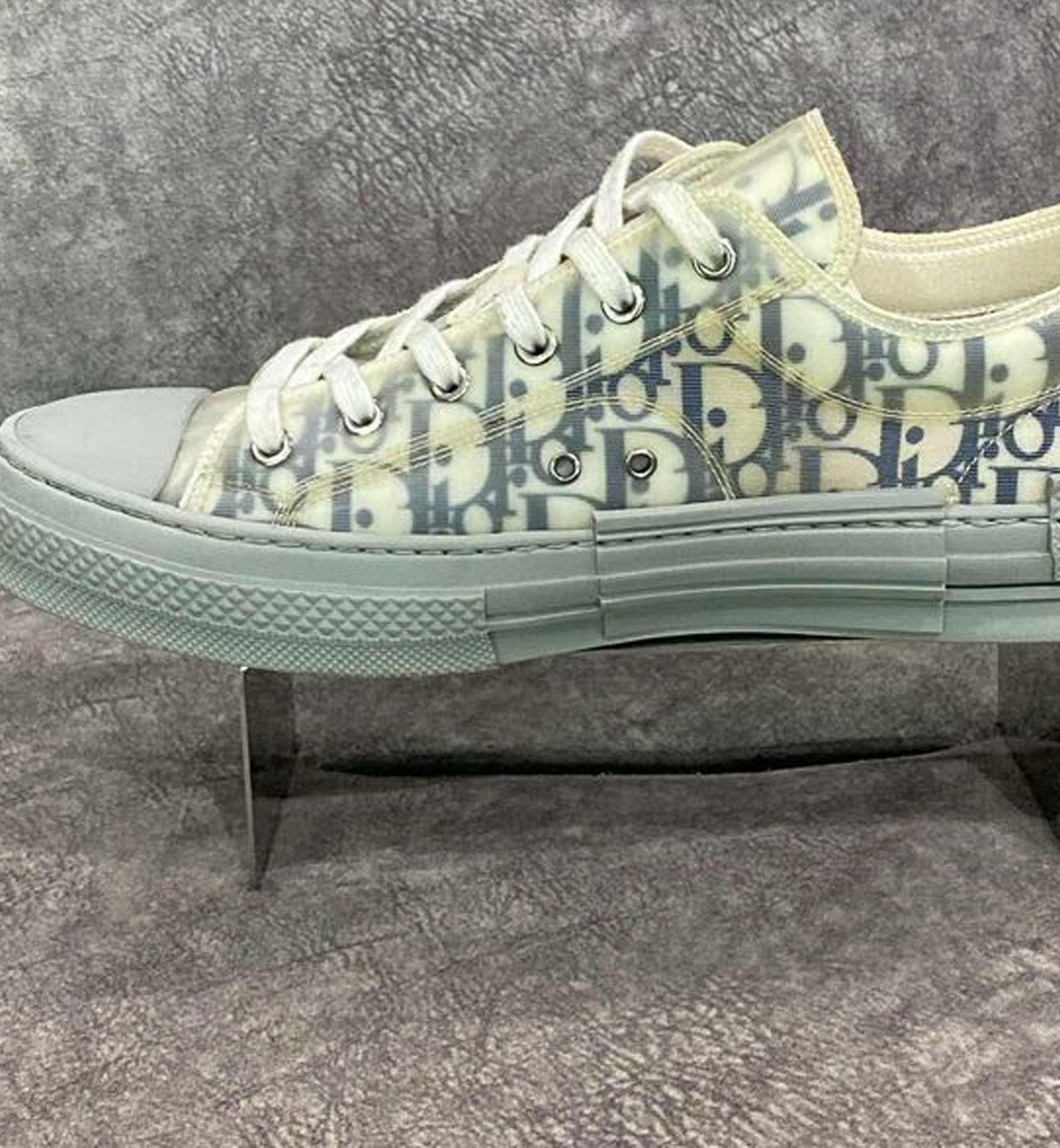 [Pre-Used] Dior B23 Low Oblique Grey Navy Sneaker