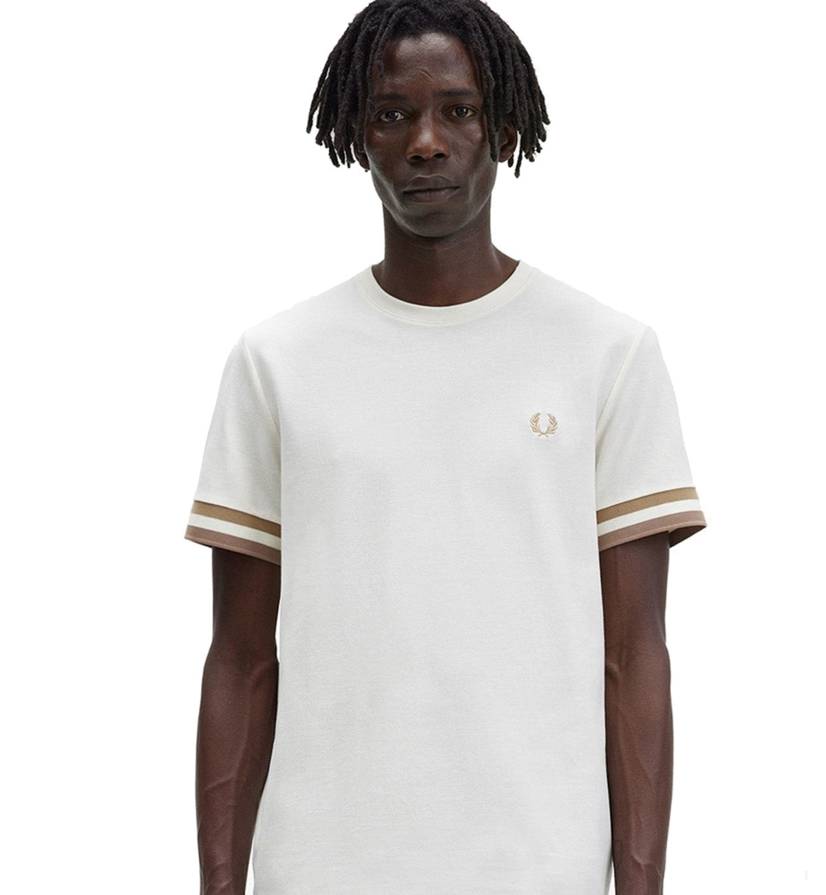 Fred Perry Bold Tipped Pique White T-Shirt 2023 (White)