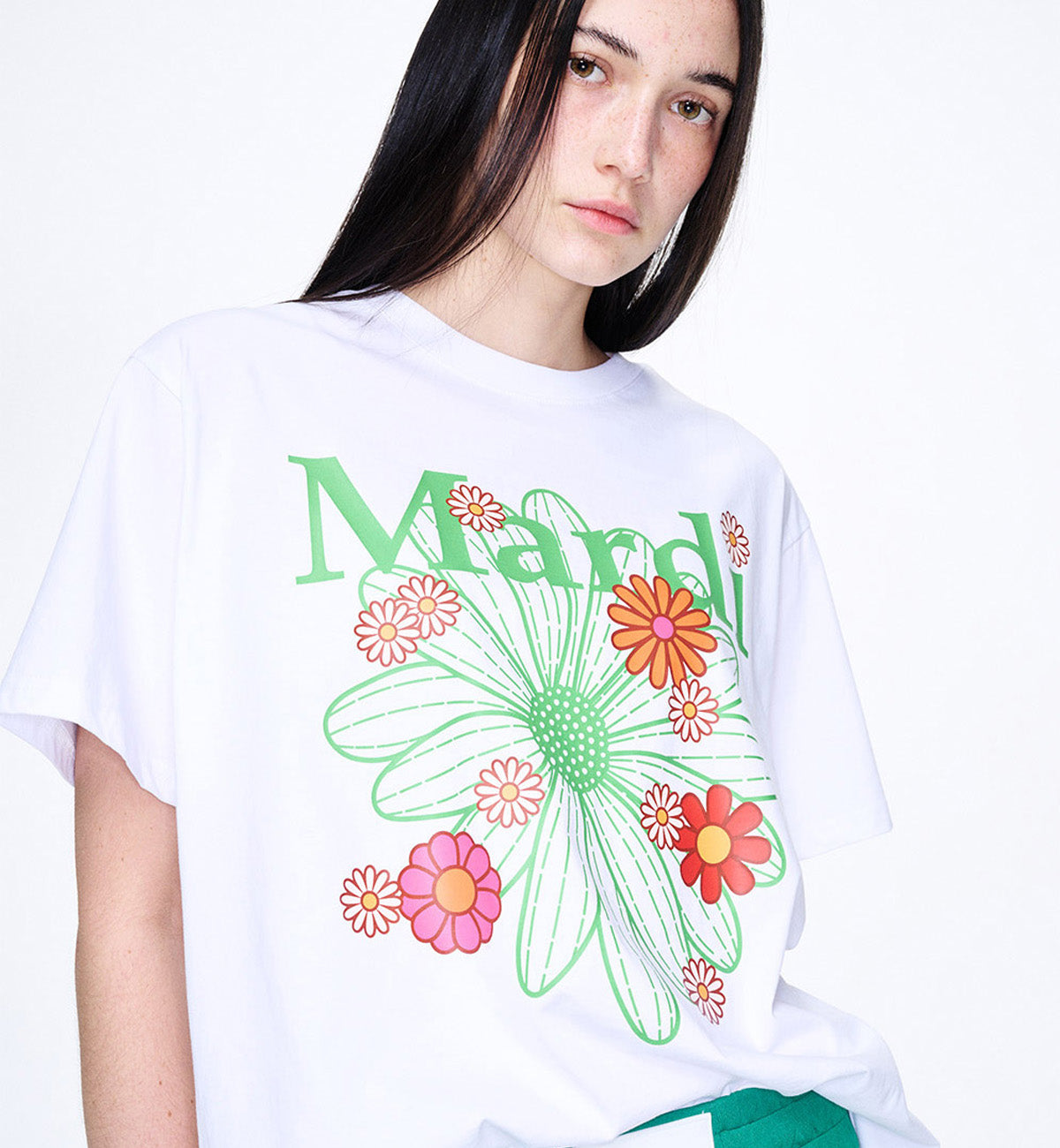 Mardi Mercredi Blossom Mardi T-Shirt (White Green)