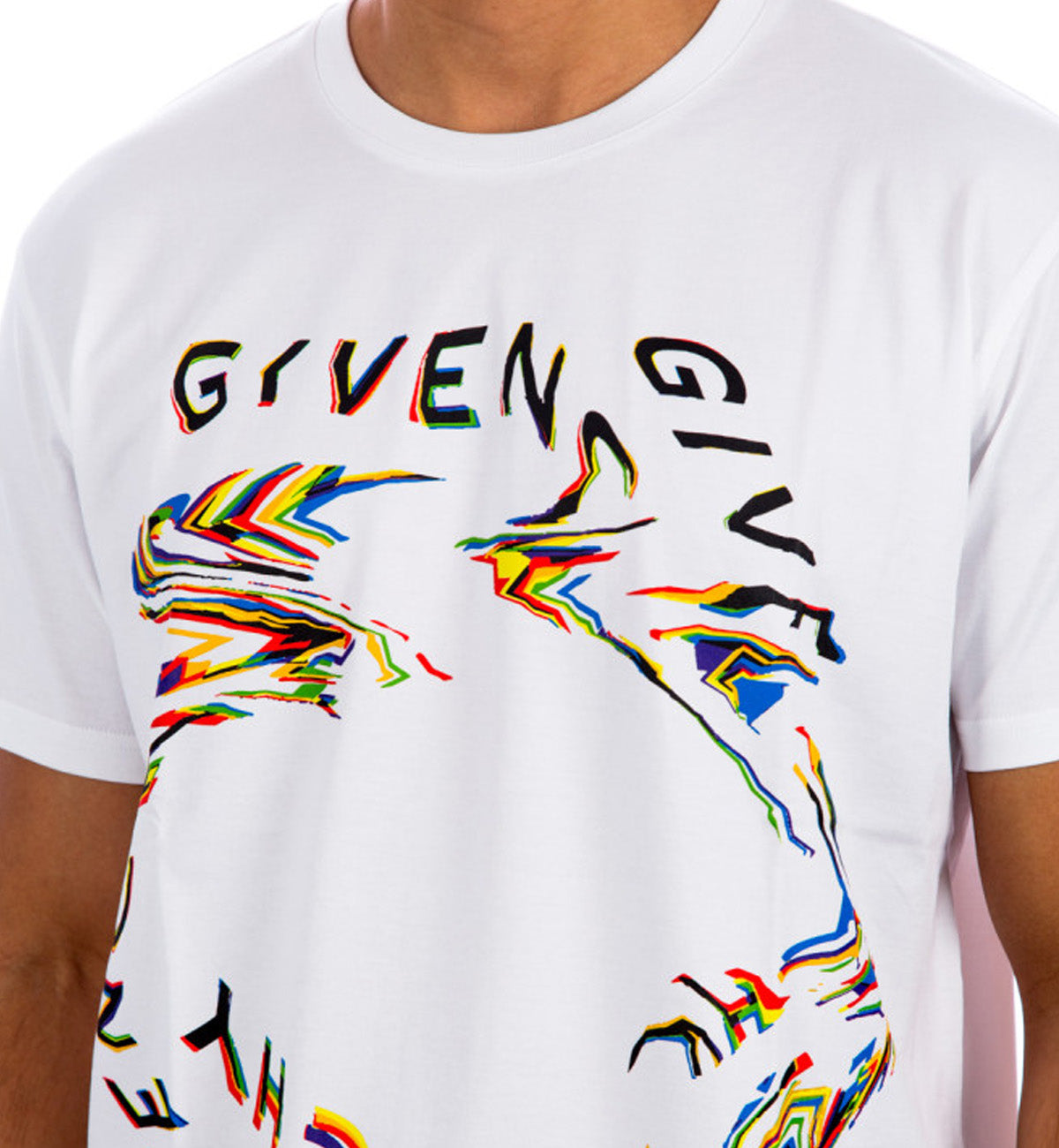 Givenchy Glitch Printed T-Shirt (White)