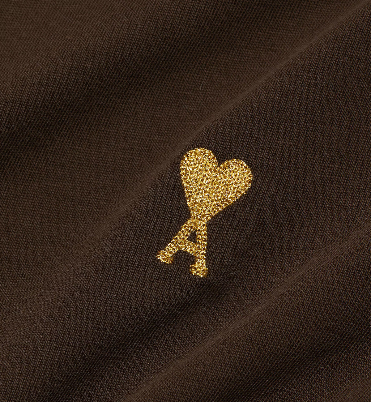 Ami Paris ADC Logo Embroidered T-Shirt (Brown)