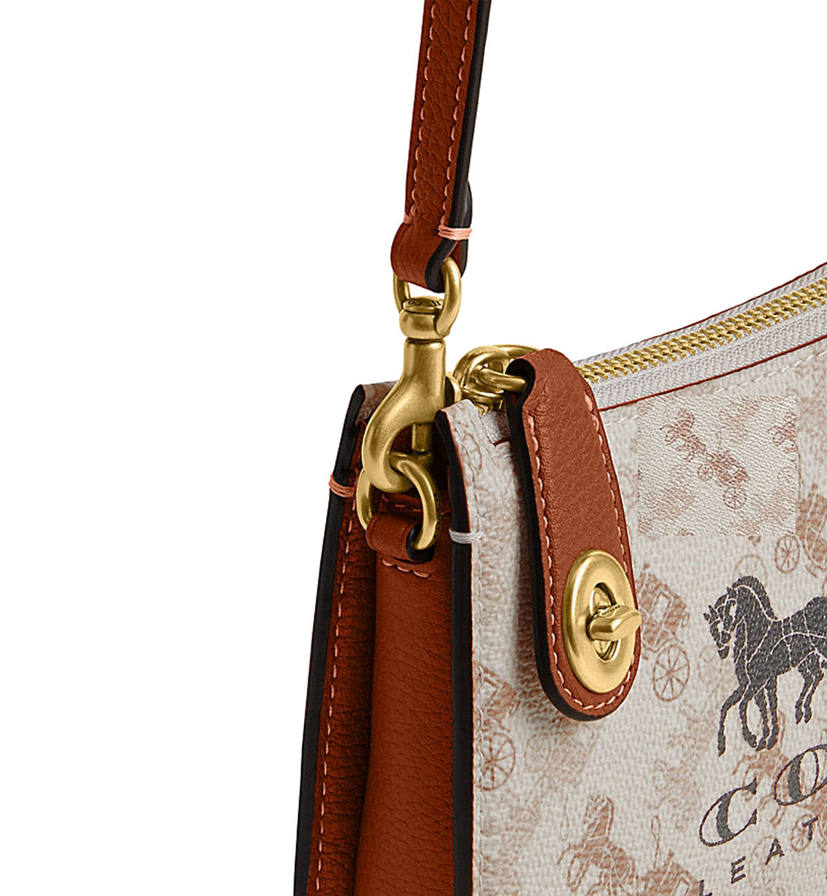 Coach Penn Shoulder Bag Hirse & Carruage Printed (Chalk)