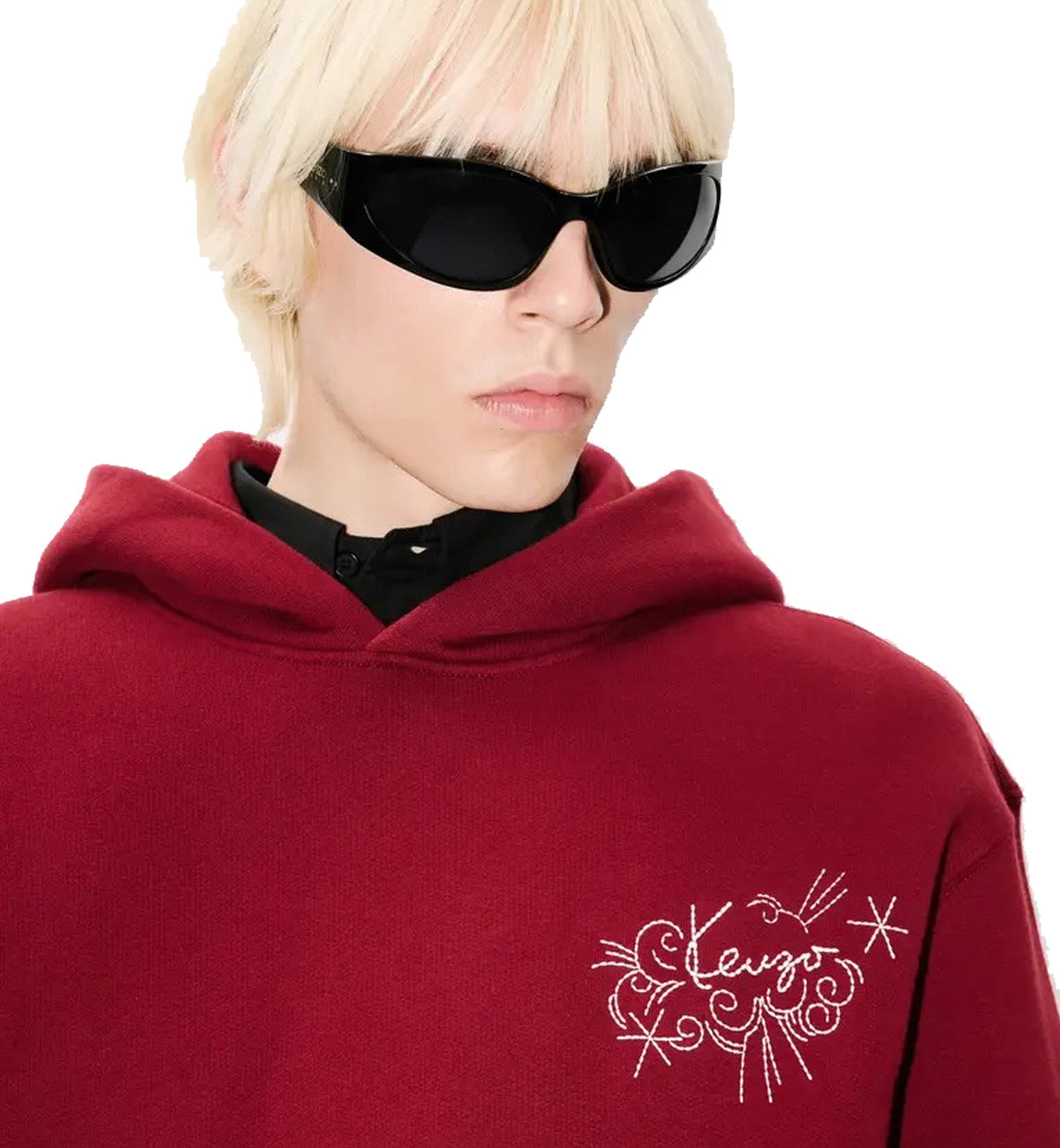 Kenzo Star Tiger Embroidered Hoodie (Bordeaux)