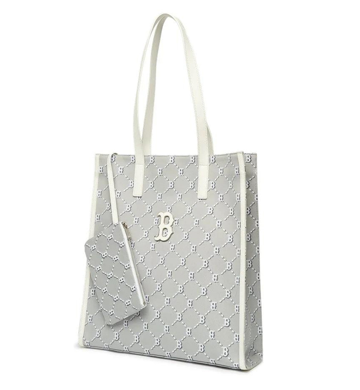 MLB Diamond Jackquard Tote Bag Boston Redsox (White)