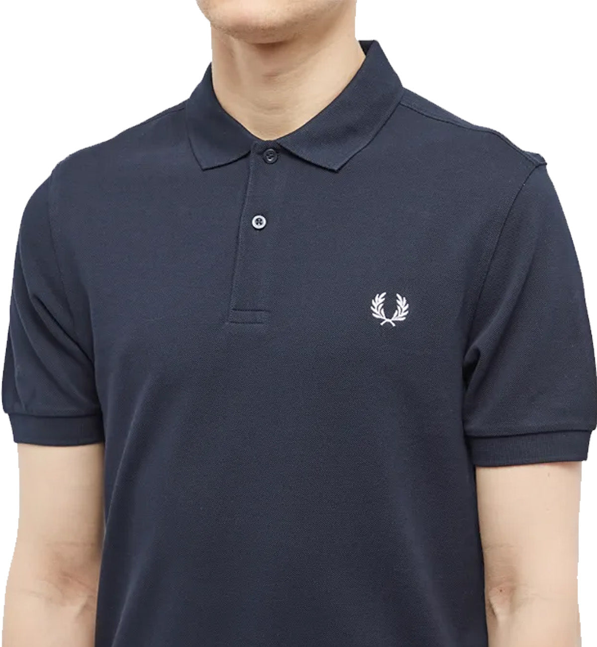 Fred Perry Textured Knit Polo T-shirt - Dark Blue