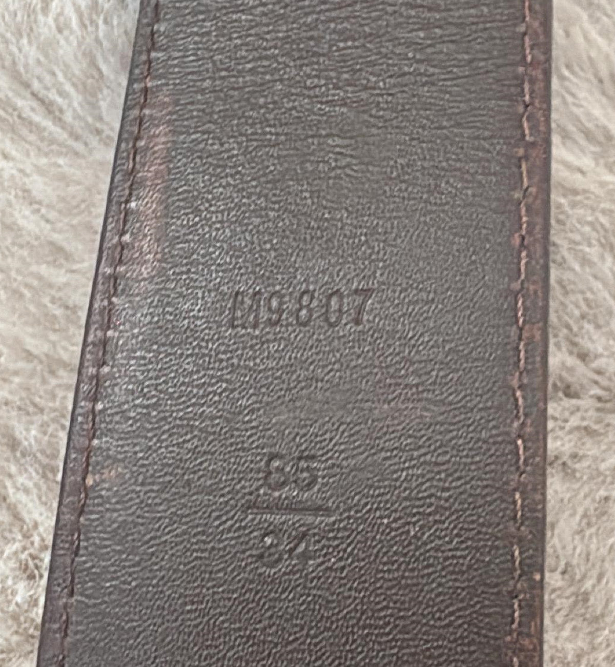 [Pre-Used] LV Belt Brown Damier (Brown Buckle)