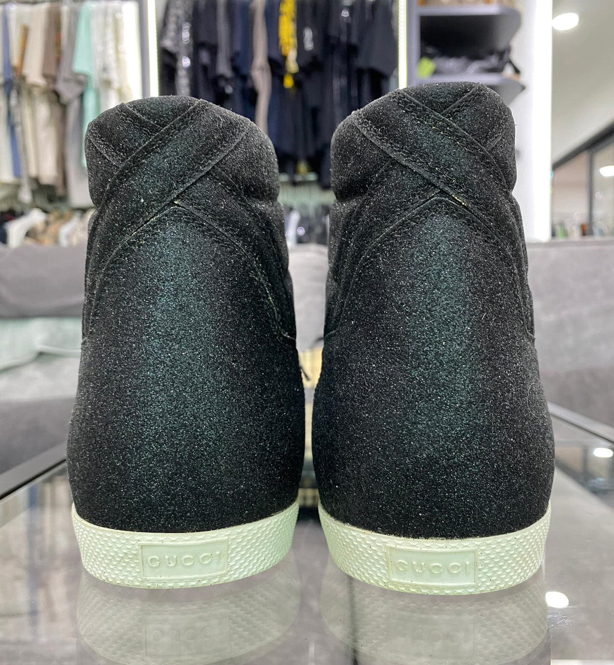 [Pre-used] Gucci Glitter High Sneaker