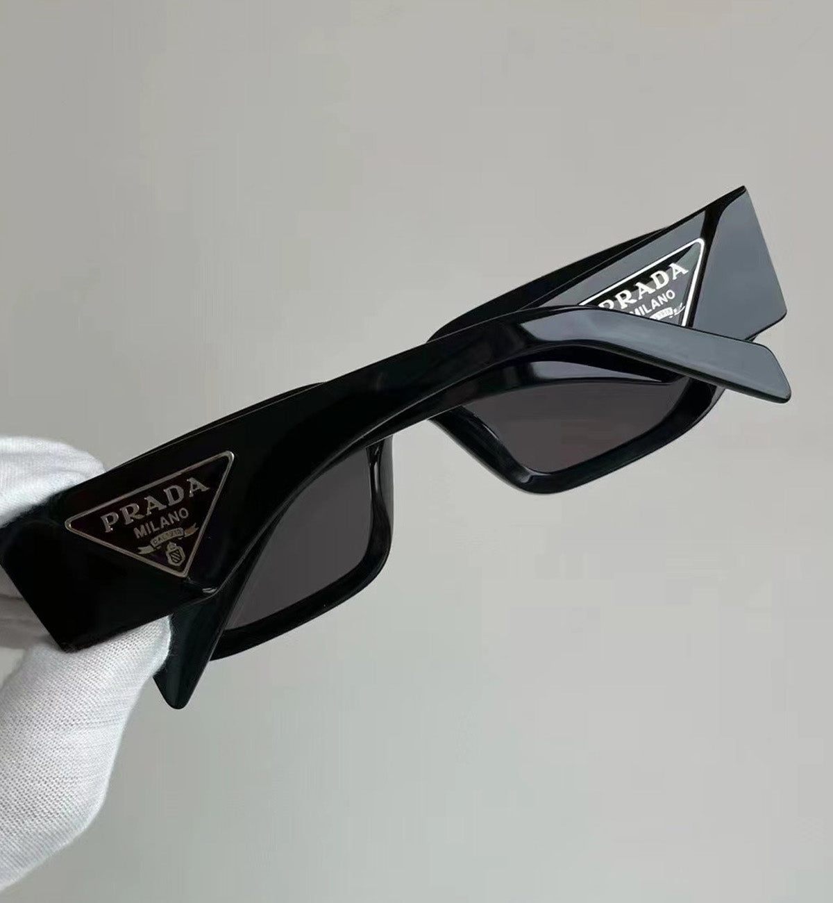 Prada Triagle Logo Sunglasses (Black)