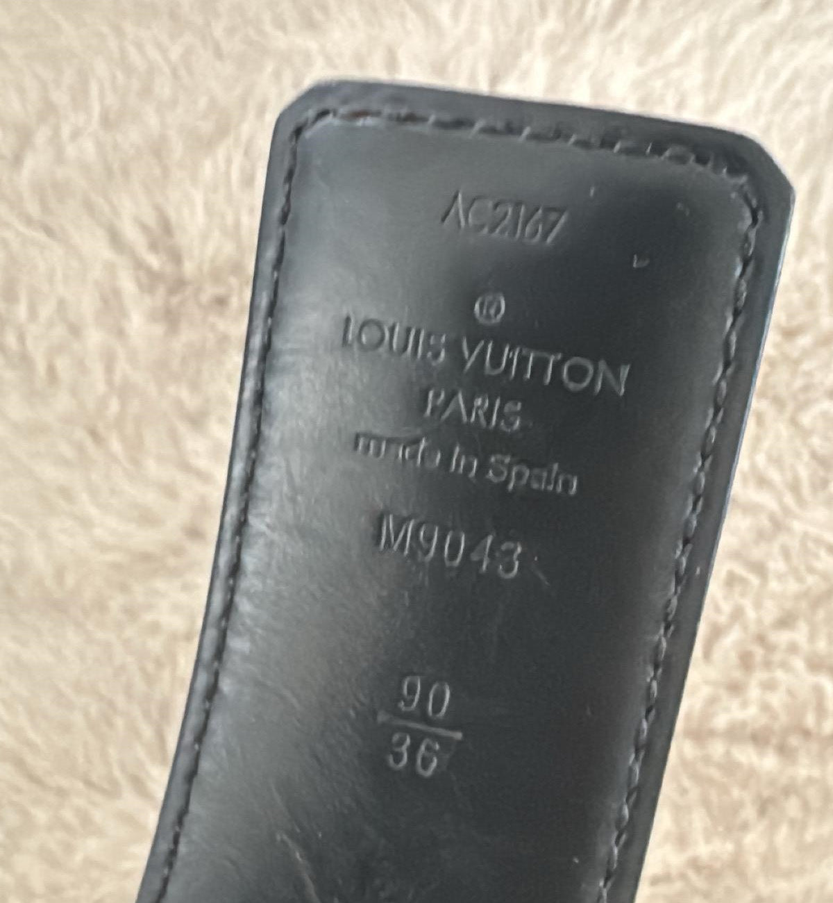 [Pre-Used] LV Belt Monogram Eclipse Reversible Black