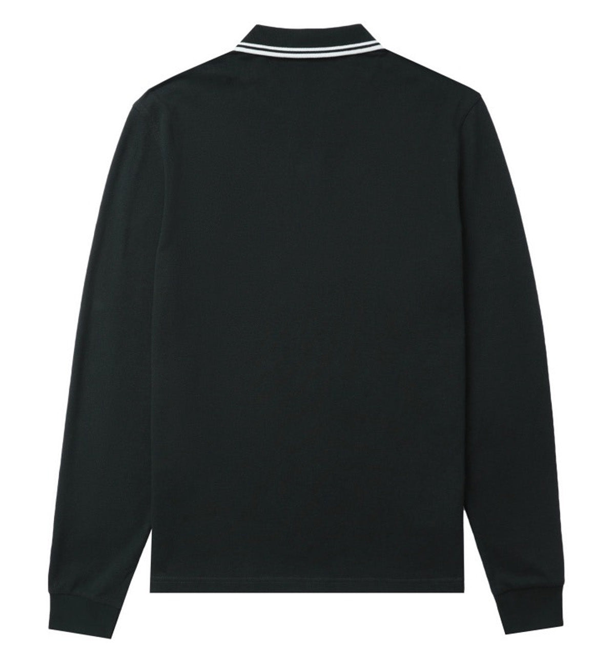 Fred Perry White Twin Tipped Polo Sweatshirt (Dark Green)