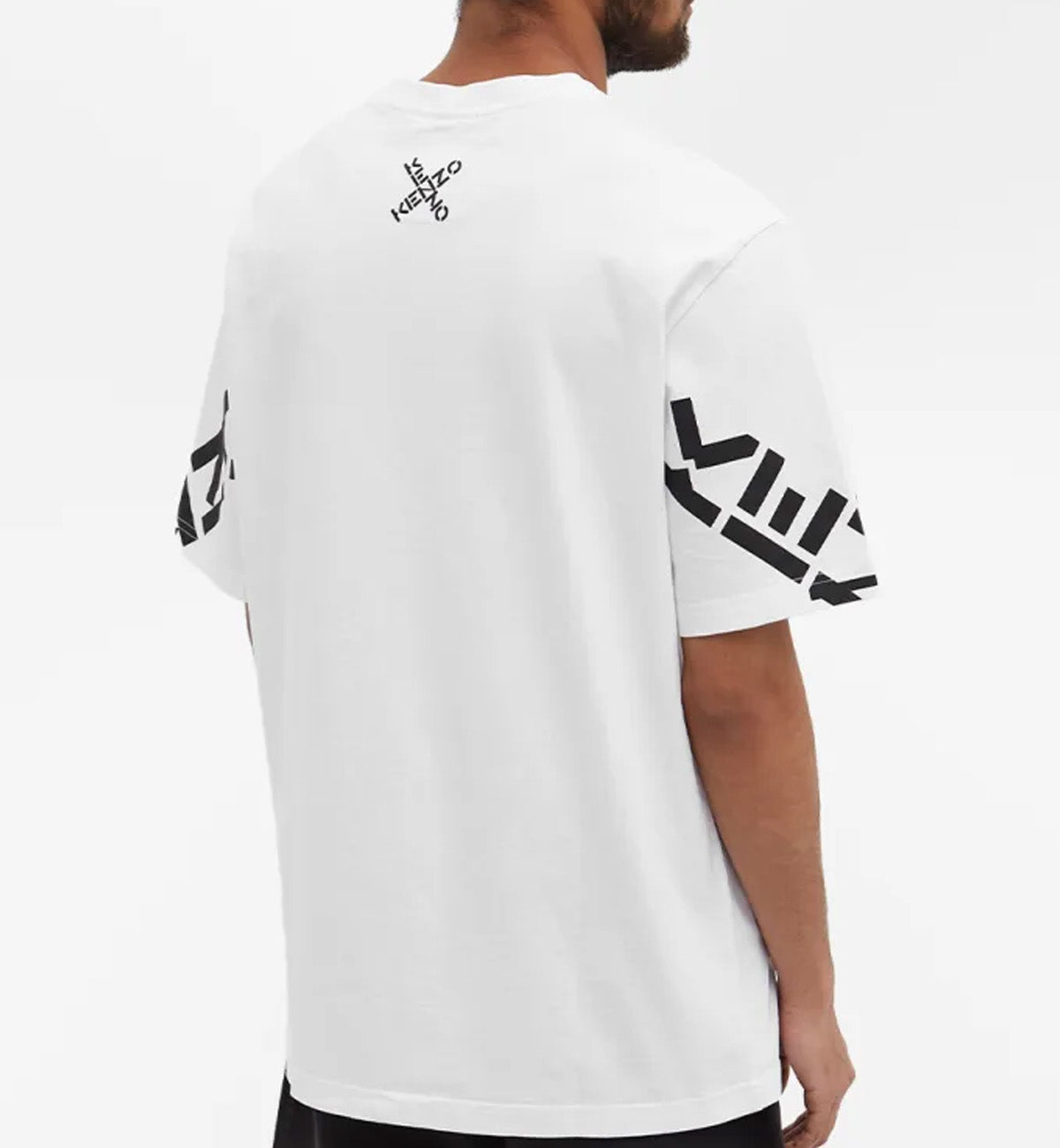 Kenzo Sport Relaxed Sleeve Cross Logo T-Shirt (White)