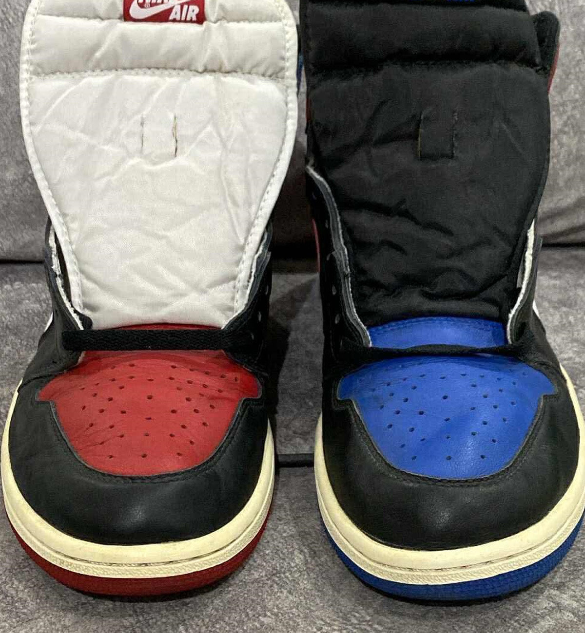 [Pre-Used] AJ1 Top 3 Blue with Red