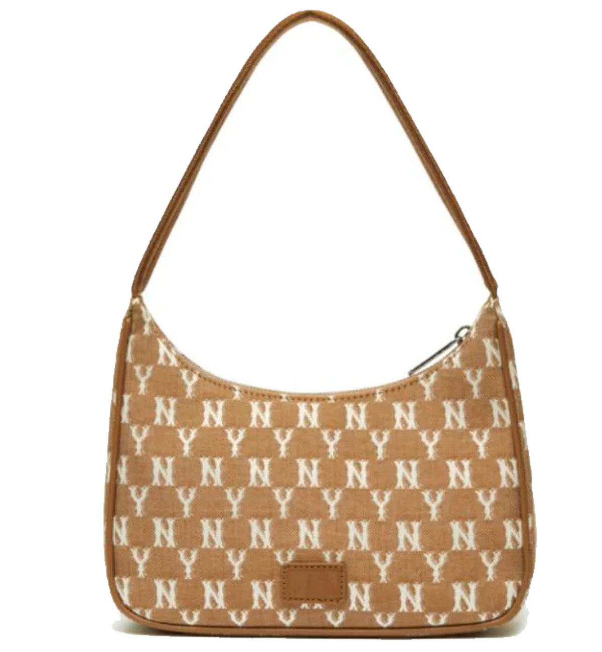 MLB Monogram Jacquard Hobo Bag (Beige)