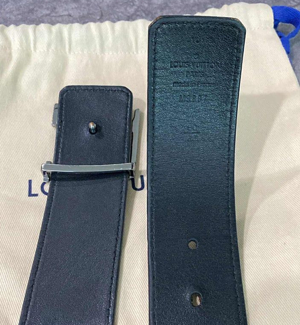 [Pre-Used] LV Belt BlackBrown Reversible SHW