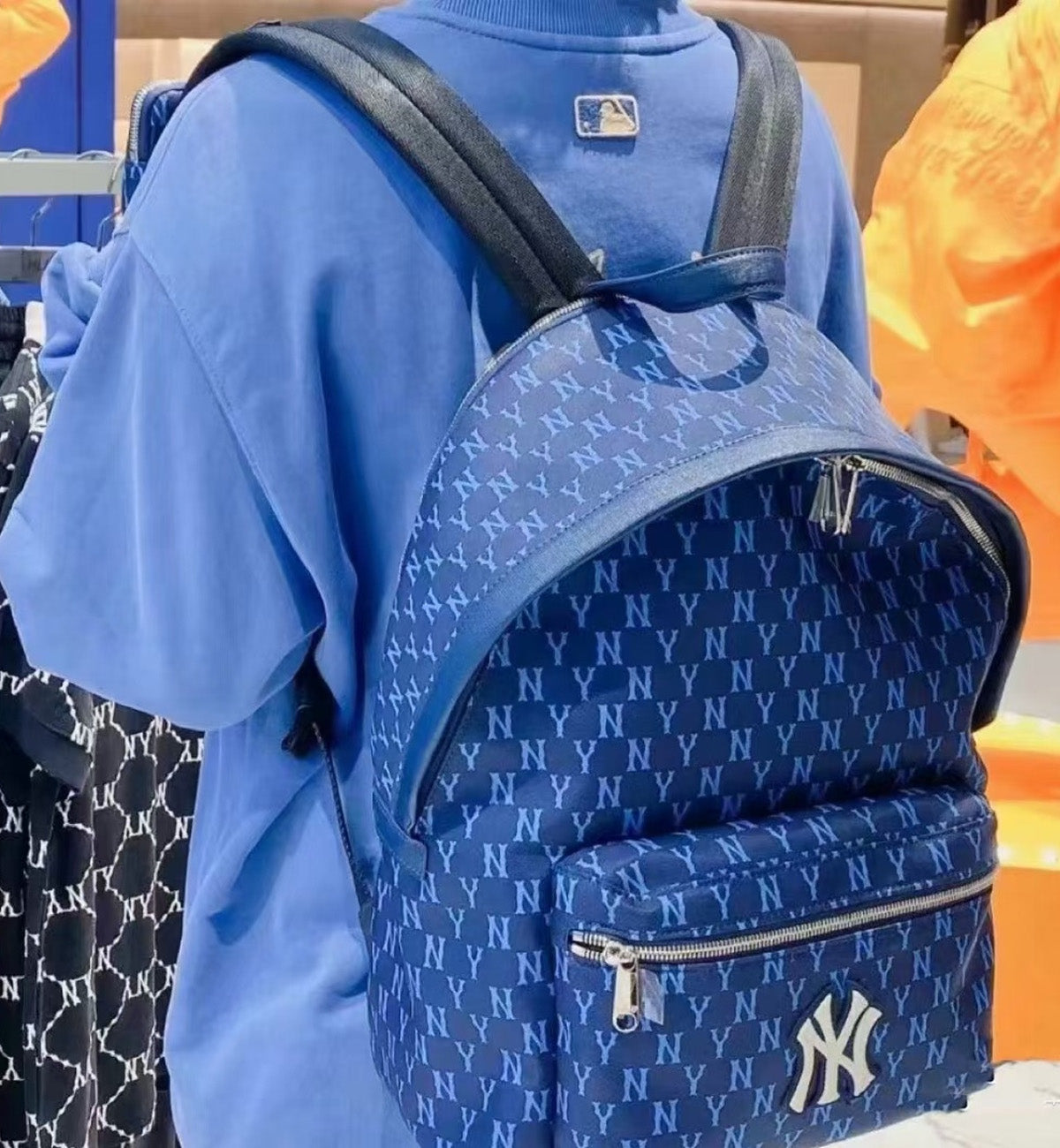 MLB Monogram Backpack NYK (Blue)