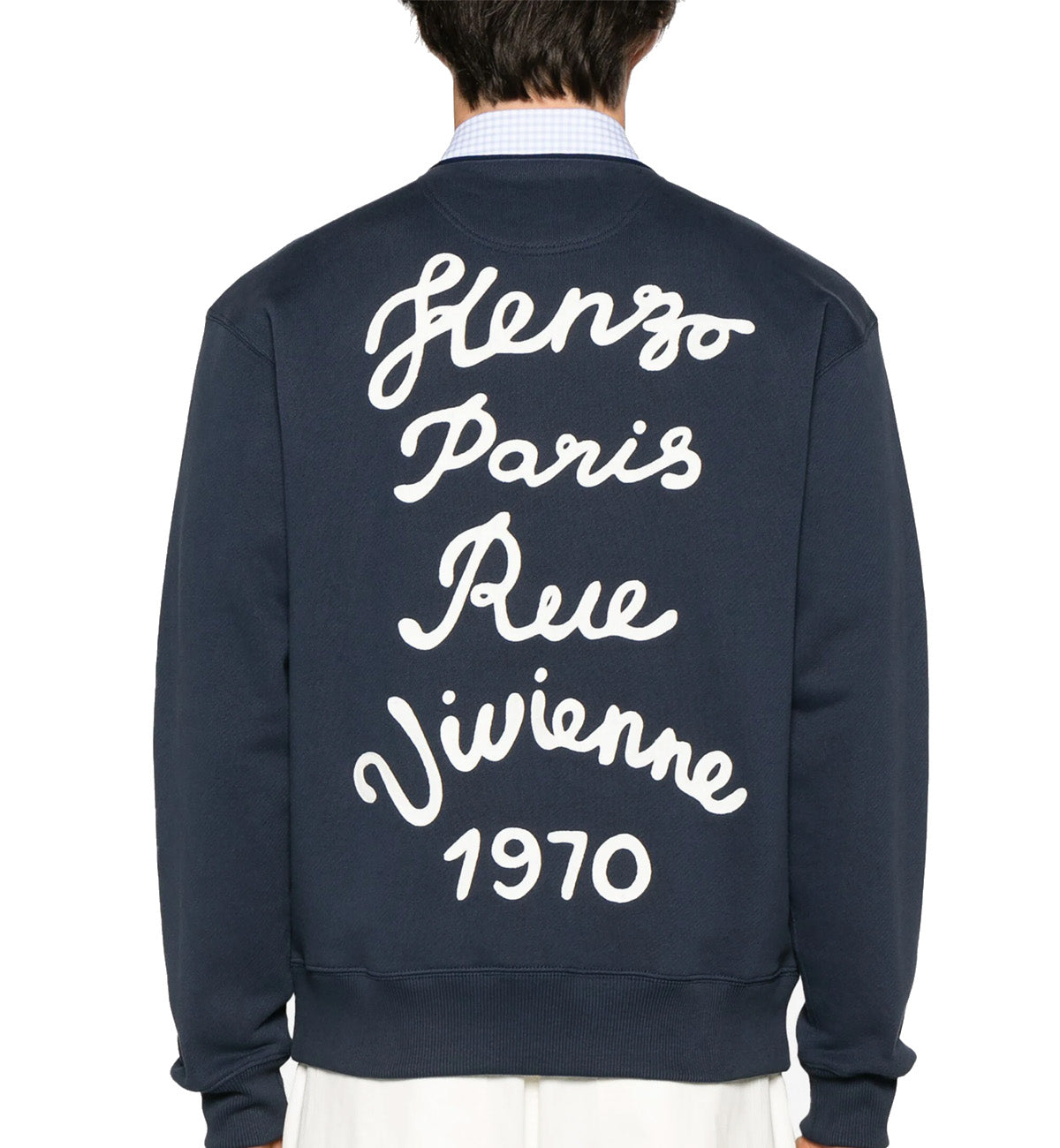 Kenzo Embroidered Navy Button Jacket