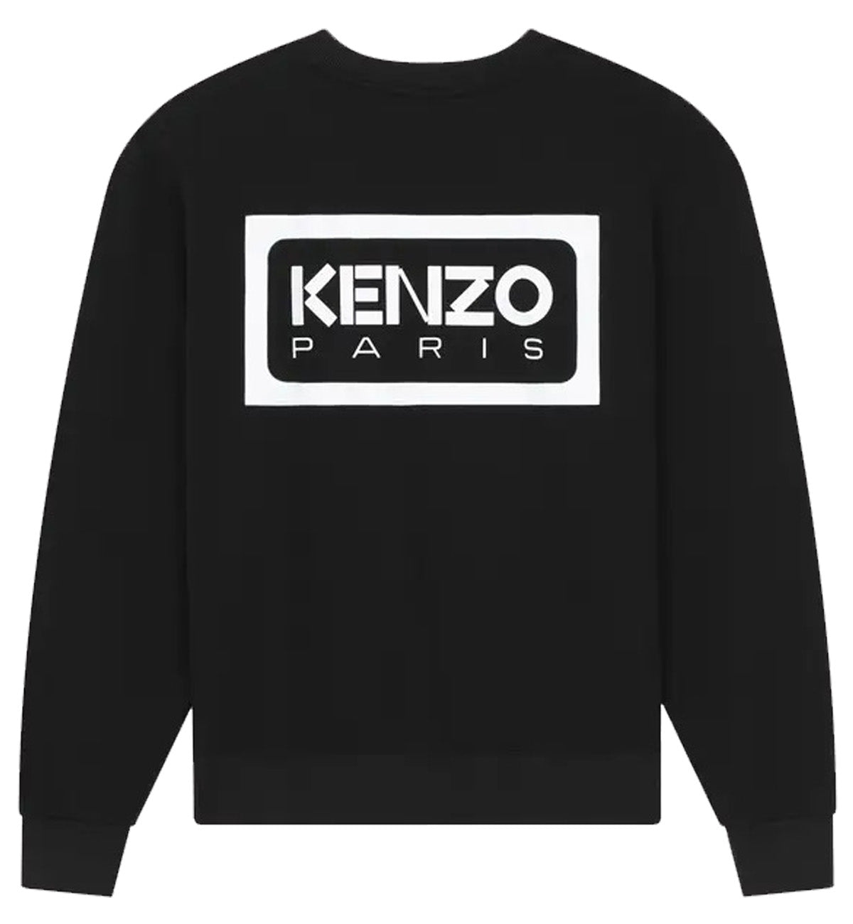 Kenzo Embroidered Bicolor Paris Sweatshirt (Black)