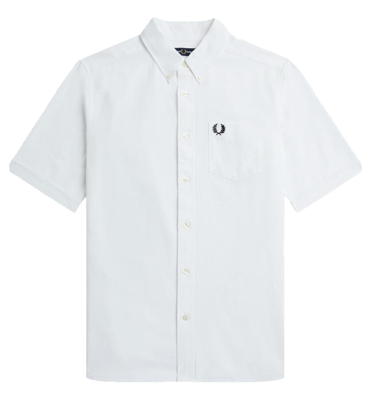 Fred Perry Short Sleeve Oxford Shirt (White)