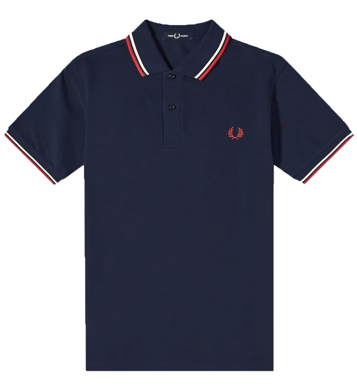 Fred Perry Red White Stripe Polo Navy Shirt