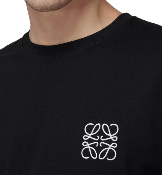 Loewe Anagram Embroidered T-Shirt (Black)