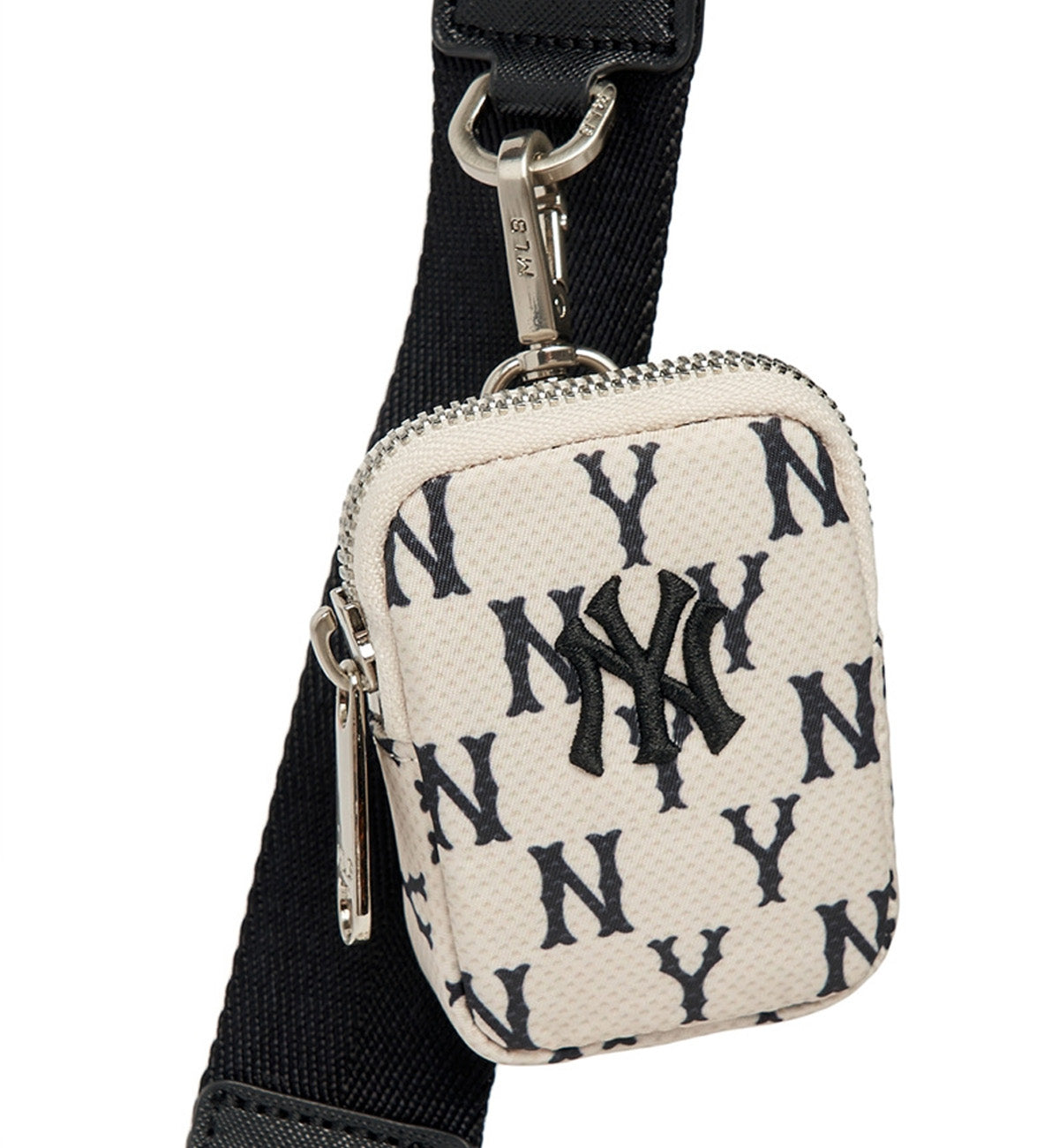 NYK Monogram Mini Cross Bag (White Black)