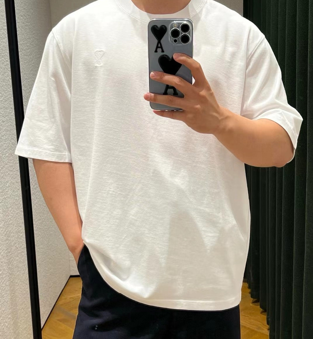 Ami Paric Basic Logo Embroidered T-Shirt
