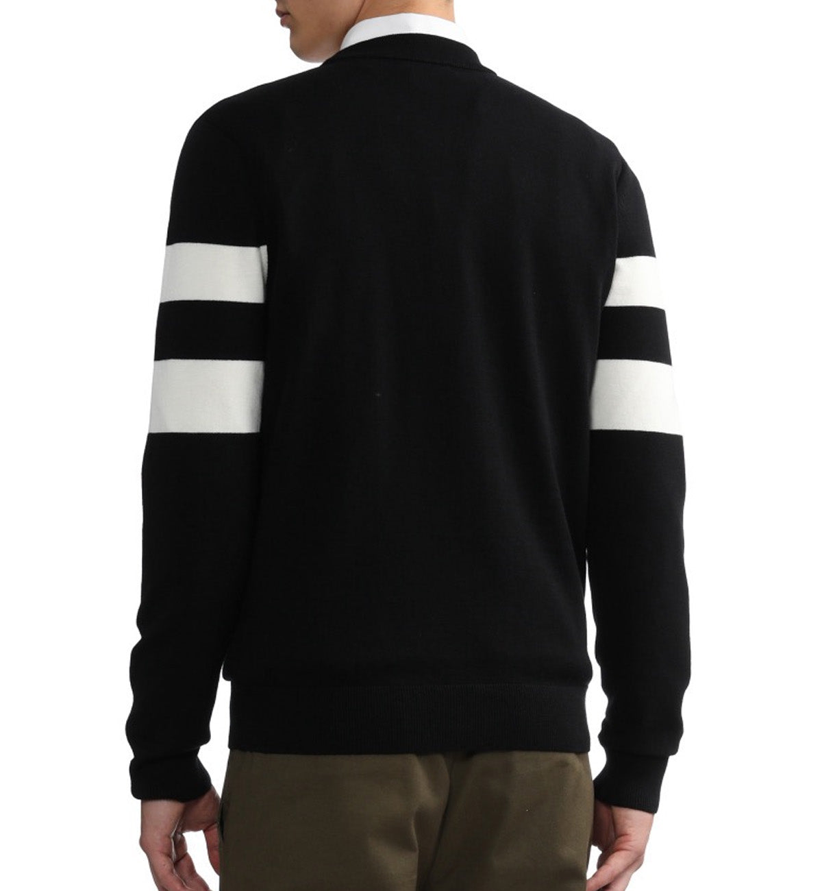 Fred Perry Tipped Sleeve Cardigan (Black)