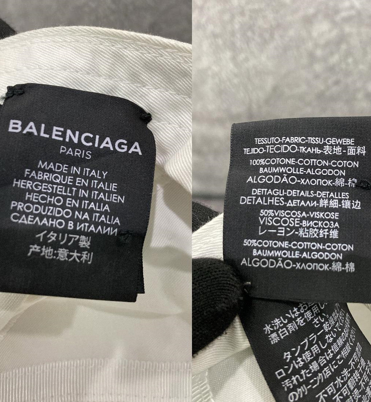 [Pre-Used] Balenciaga Cap White with Black Logo