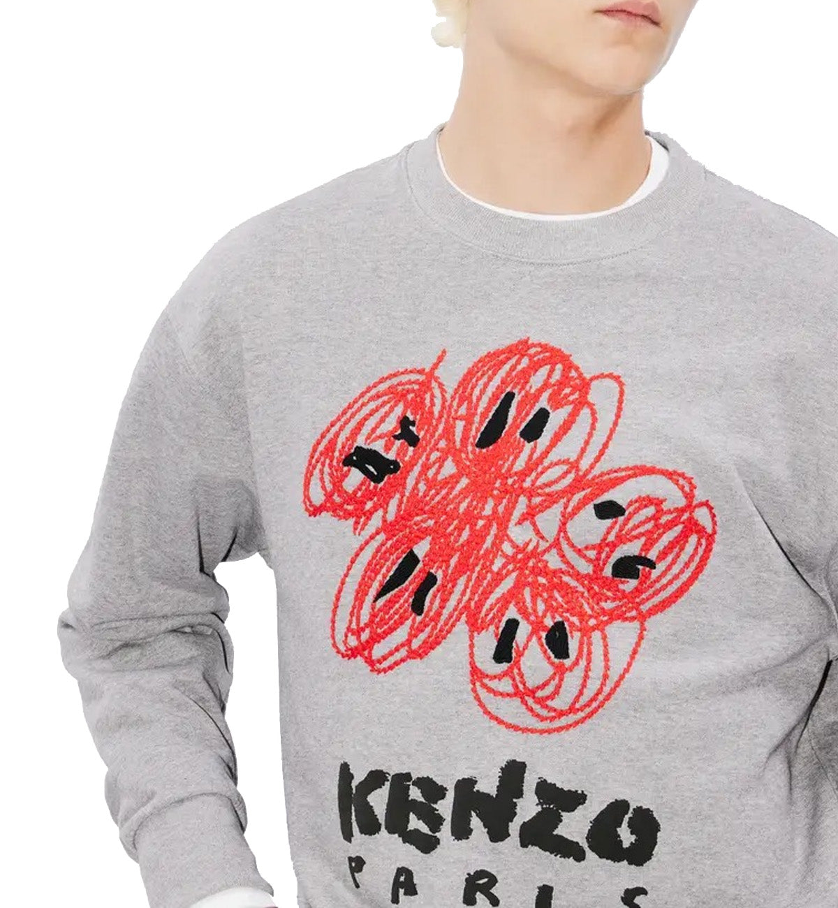 Kenzo Drawn Varsity Sweatshirt (Grey)