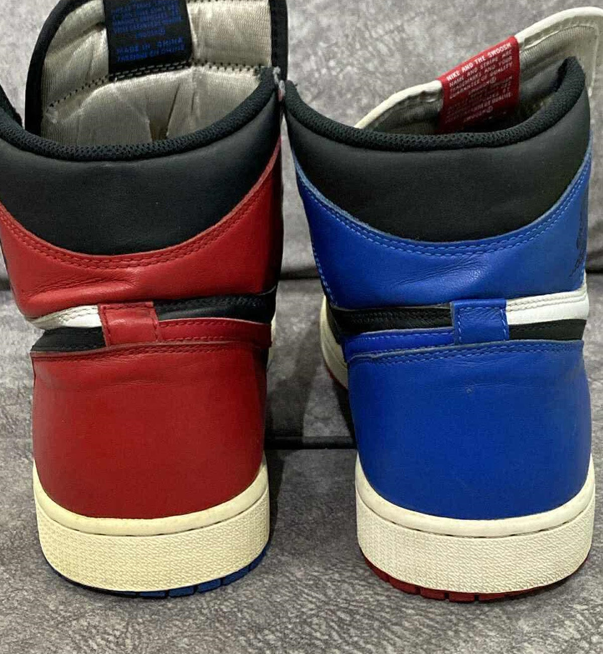 [Pre-Used] AJ1 Top 3 Blue with Red