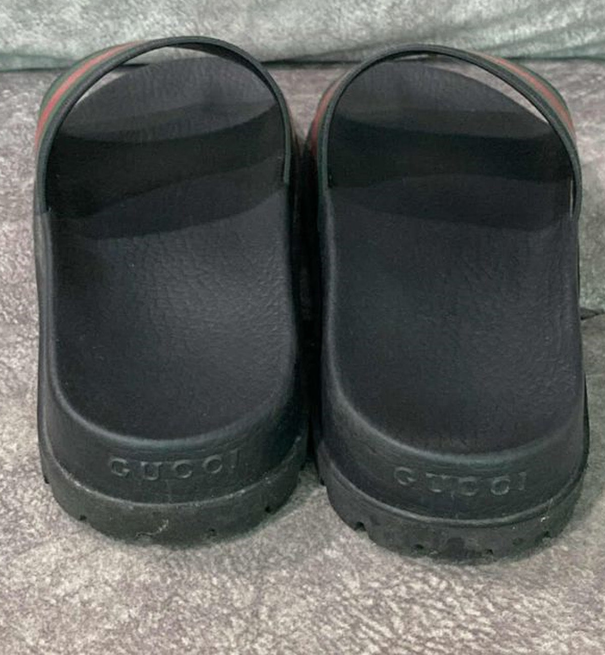 [Pre-Used] Gucci Slides Black Web with Platform