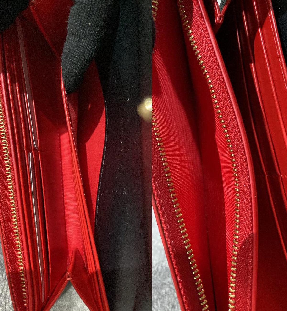 [Pre-used] Christian Louboutin CL WOC Bag Boudoir Black with Red hints