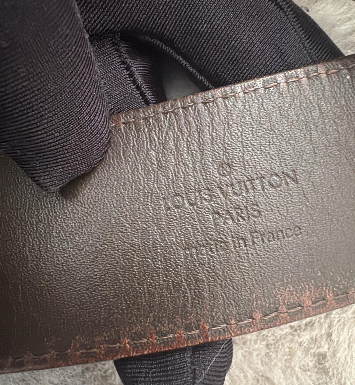 [Pre-Used] LV Belt Brown Damier (Brown Buckle)
