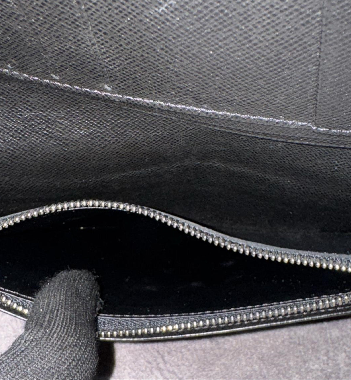 [Pre-Used] LV Long Wallet Brazza Plain Black