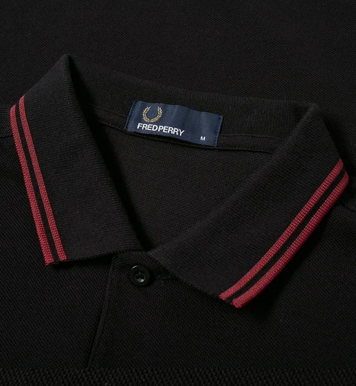 Fred Perry Red Double Stripe Black Polo Shirt