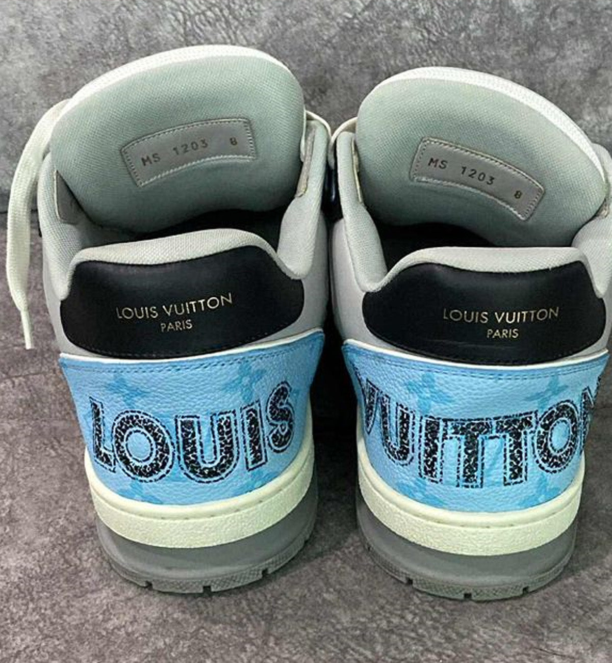 [Pre-Used] LV Trainer Luxury Blue Monogram with Flower