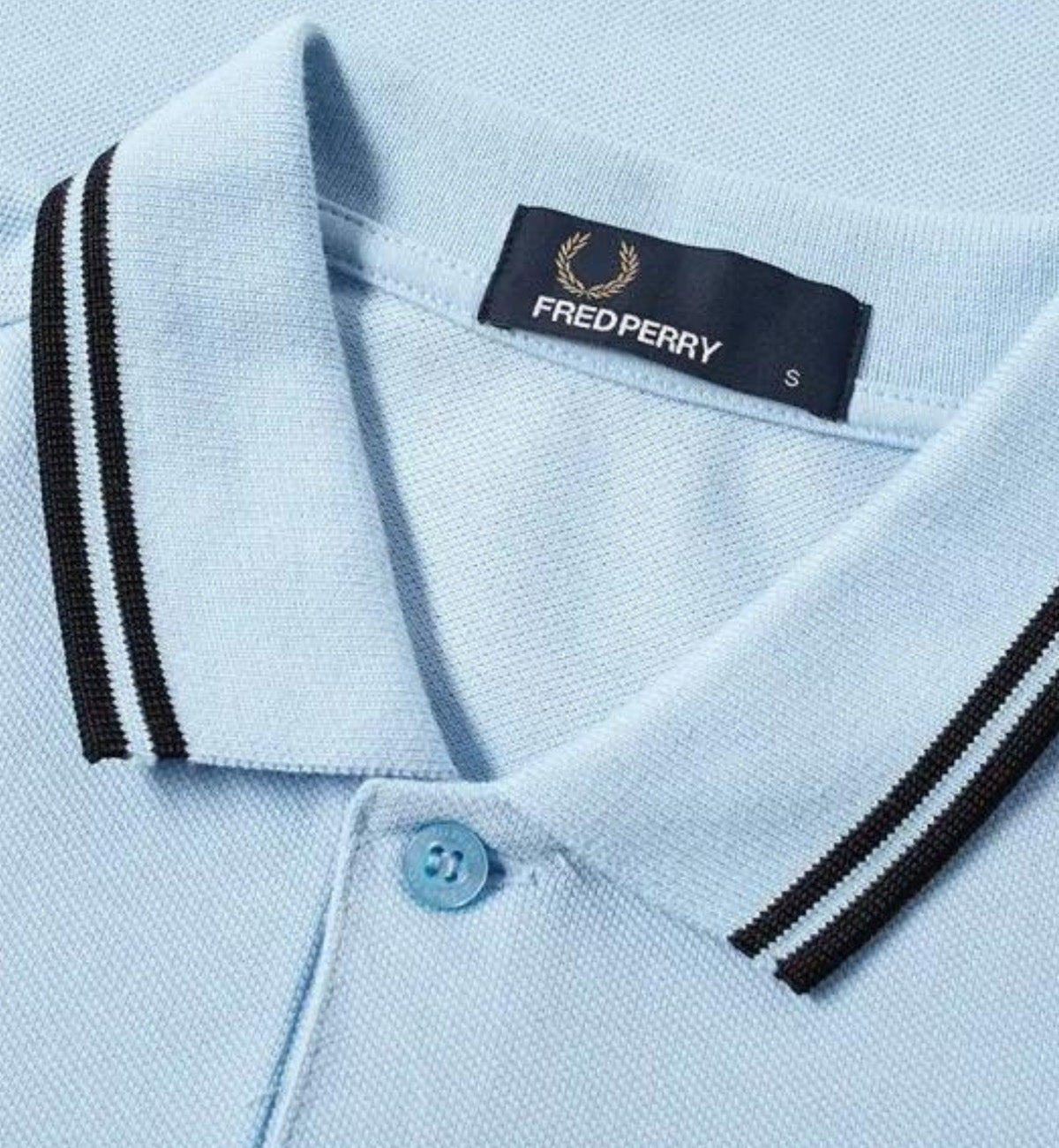 Fred Perry Black Double Stripe Light Ice Polo Shirt