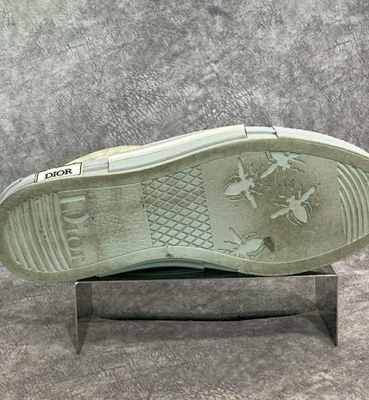 [Pre-Used] Dior B23 Low Oblique Grey Navy Sneaker