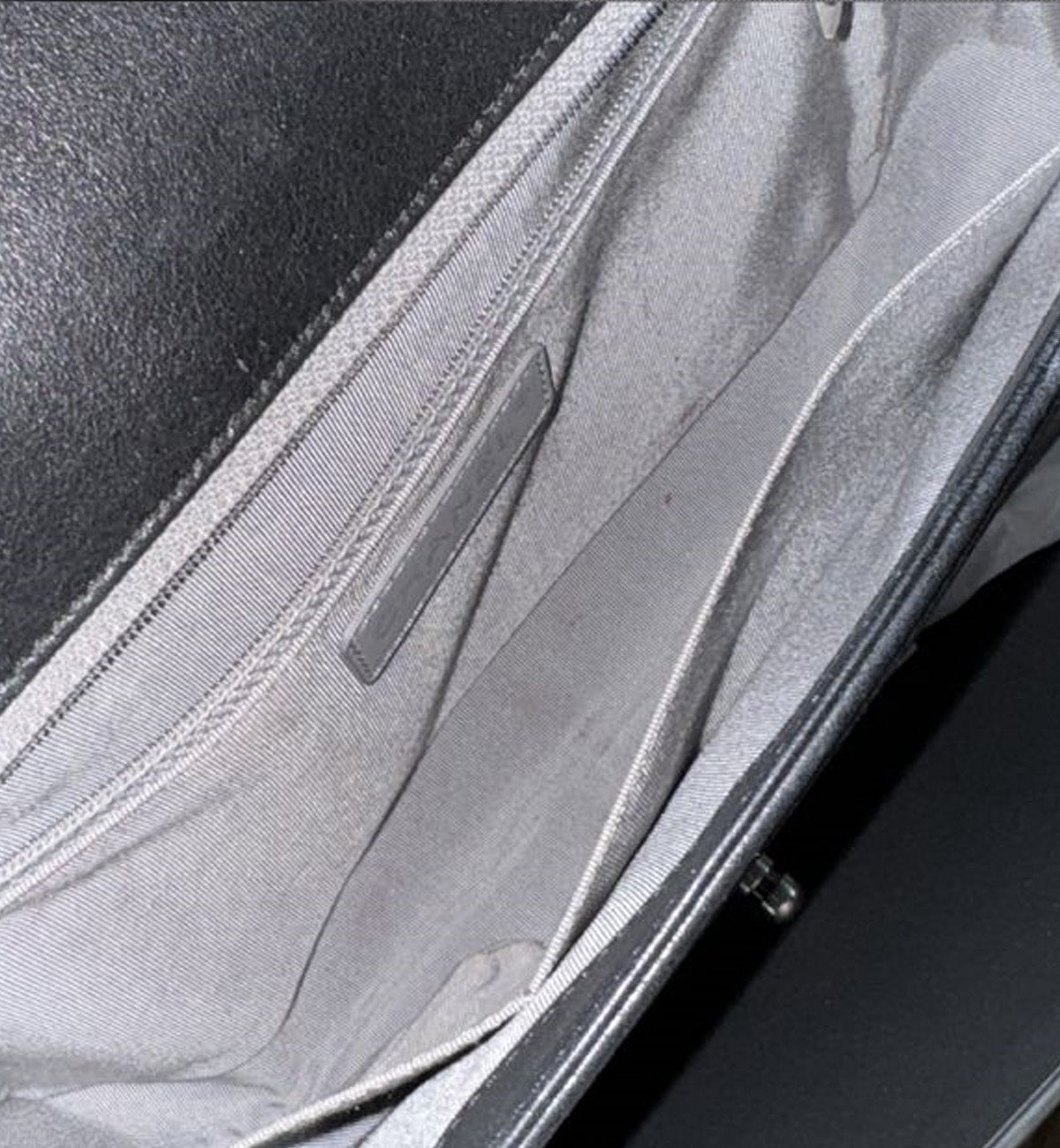 [Pre-Used] Boy Chanel Calfskin & Ruthenium Metal Black Handbag