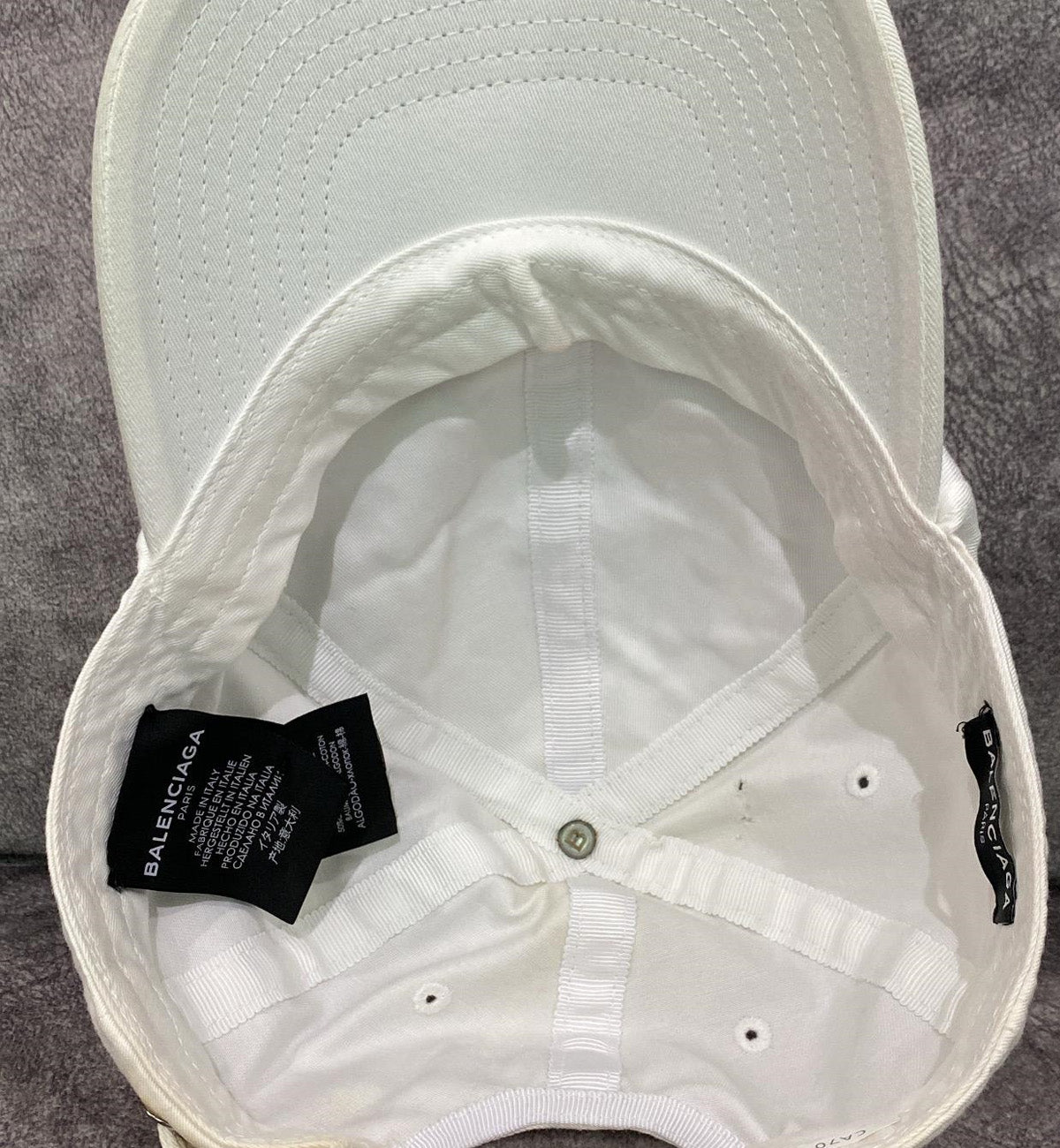 [Pre-Used] Balenciaga Cap White with Black Logo