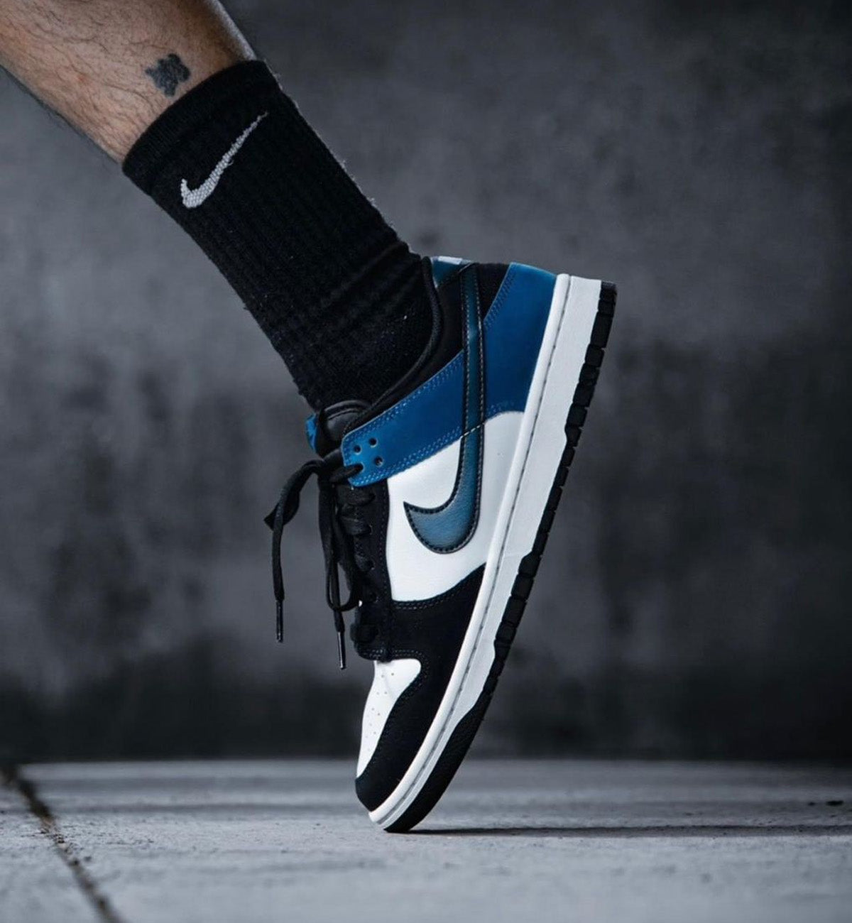 Nike Dunk Low Black Industrial Blue