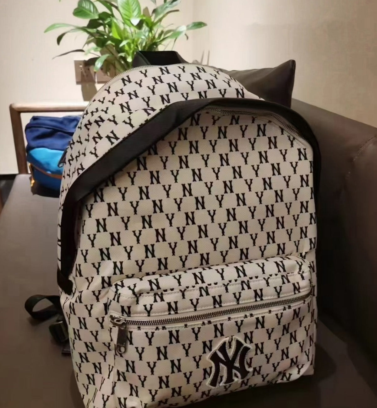 MLB Monogram Backpack NYK (White)