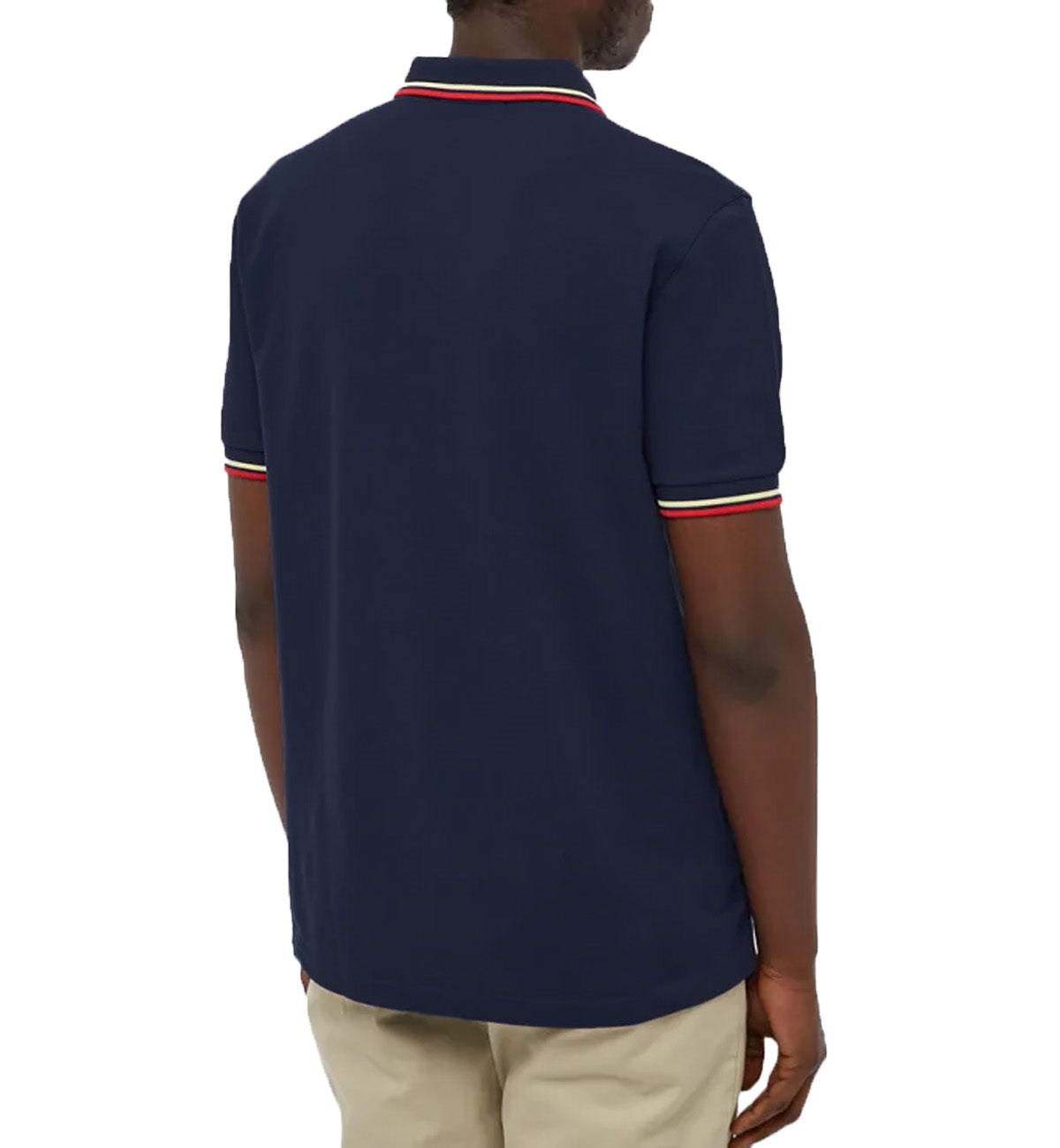 Fred Perry Red White Stripe Polo Navy Shirt