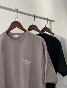 PRADA SMALL MILANO LOGO TEE (BEIGE)