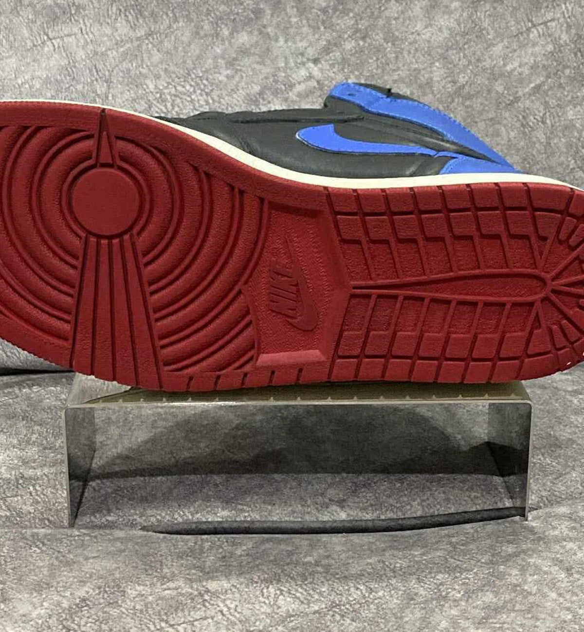 [Pre-Used] AJ1 Top 3 Blue with Red