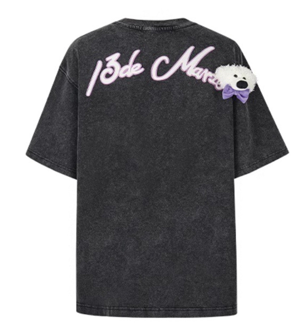 13DE MARZO x Kuromi Graffiti Washed T-Shirt (Black)