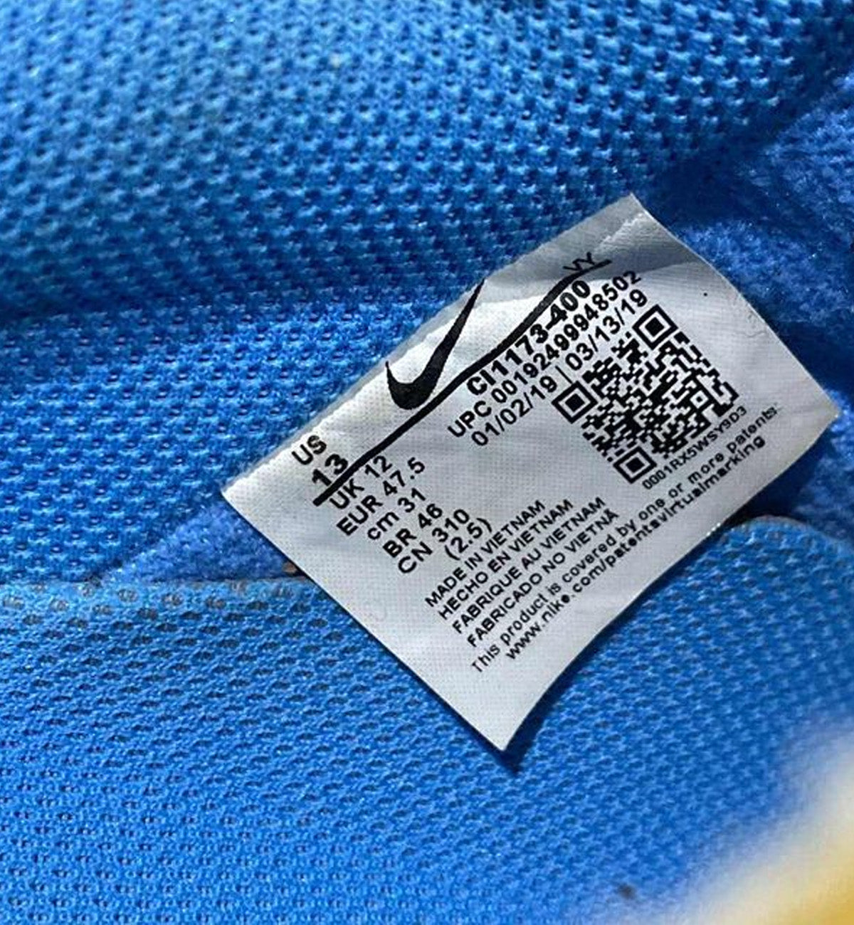 [Pre-Used] Off-White MCA Blue (Silver Swoosh)